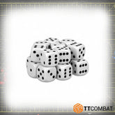 White 6mm Dice Set - 20 TT Comba...