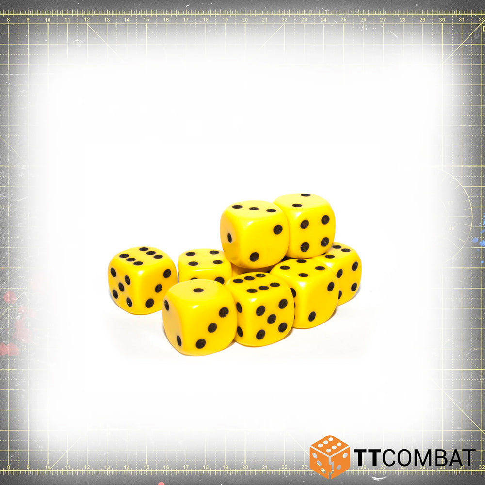 Yellow 6mm Dice Set - 20 TT Combat Gaming Dice