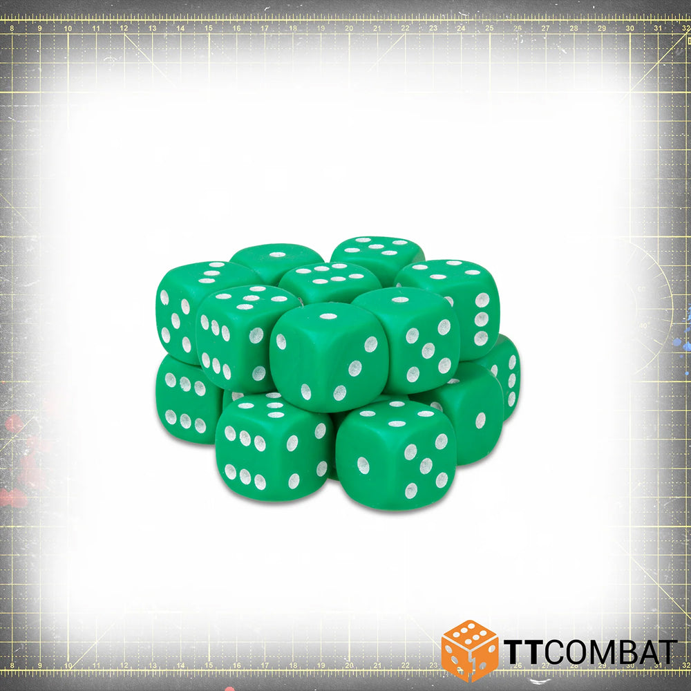 Green 6mm Dice Set - 20 TT Combat Gaming Dice