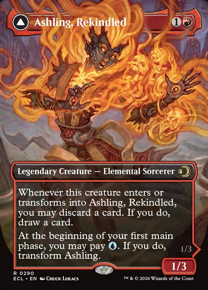 Ashling, Rekindled // Ashling, Rimebound Borderless Lorwyn Eclipsed #290
