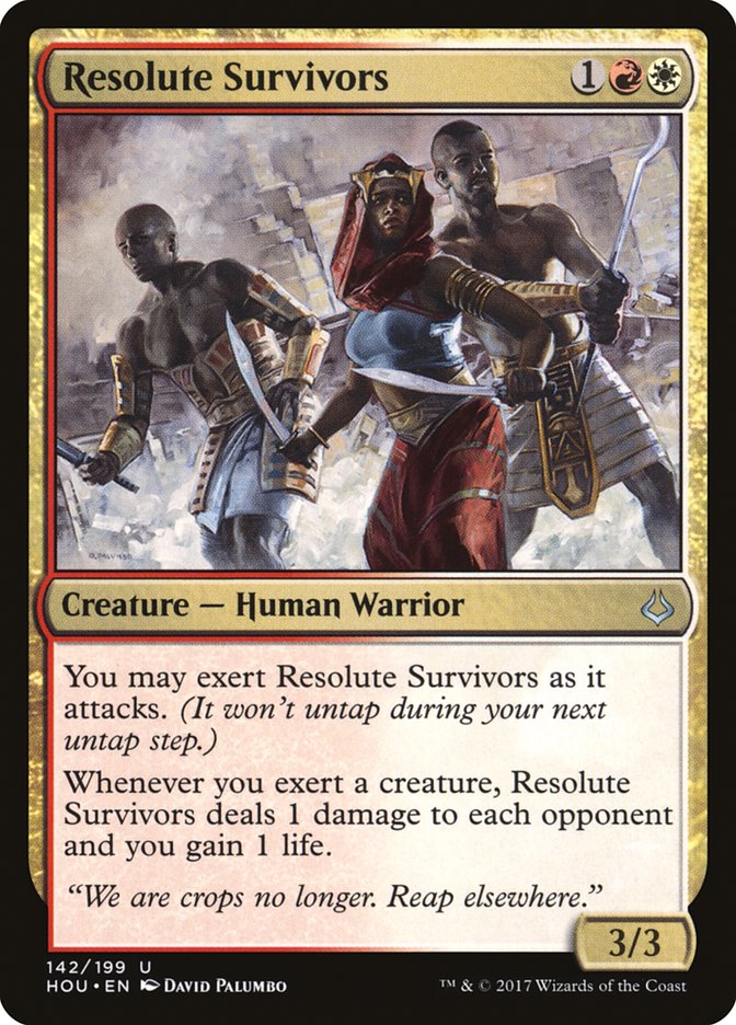 Hour of Devastation Resolute Survivors #142 Card Front