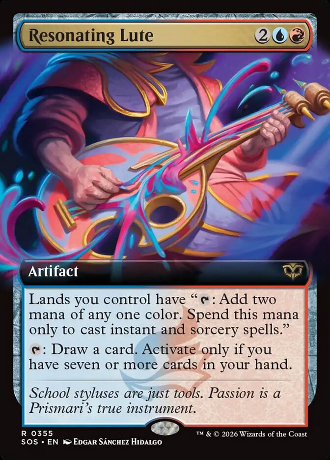 Resonating Lute Secrets of Strixhaven Extended Art #355Card Front