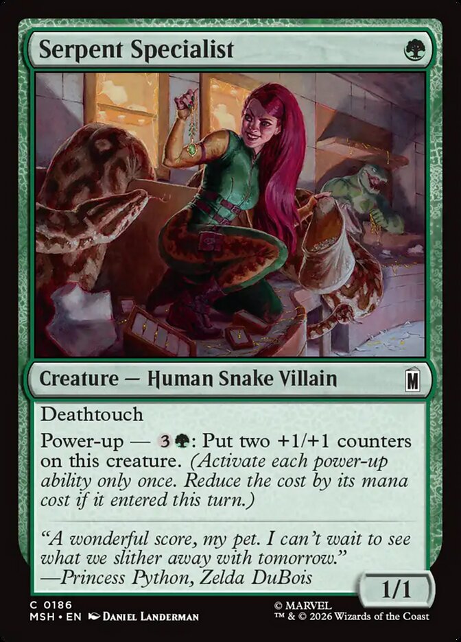 Marvel Superheroes Serpent Specialist Card Front