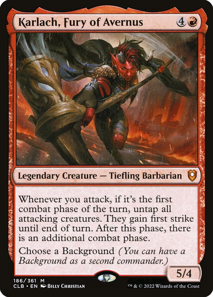 Karlach, Fury of Avernus - Commander Legends #186 Card Front