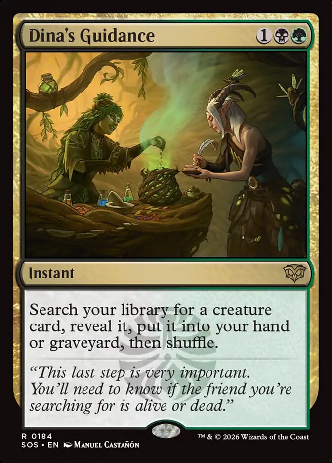Dina's Guidance Secrets of Strixhaven #184Card Front