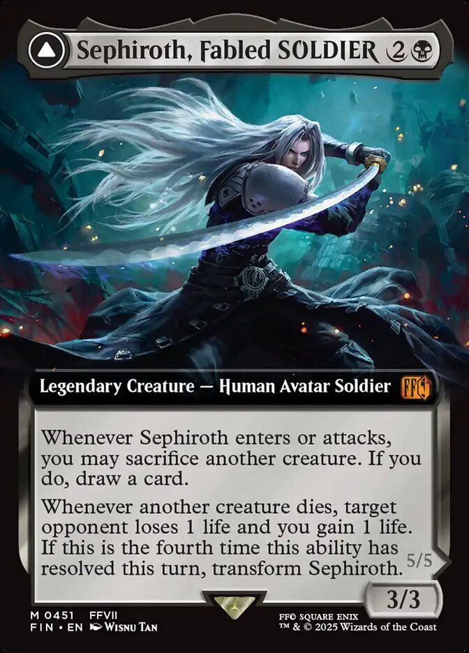 Extended Art Sephiroth, Fabled SOLDIER // Sephiroth, One-Winged Angel Final Fantasy #451
