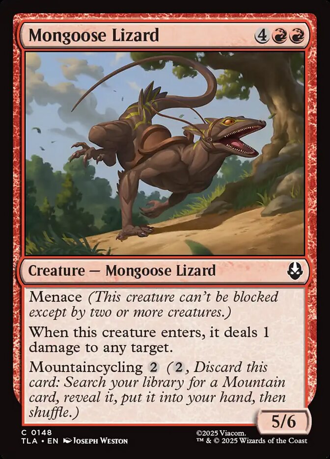 Mongoose Lizard Avatar The Last Airbender #148 MTG Single Card Front