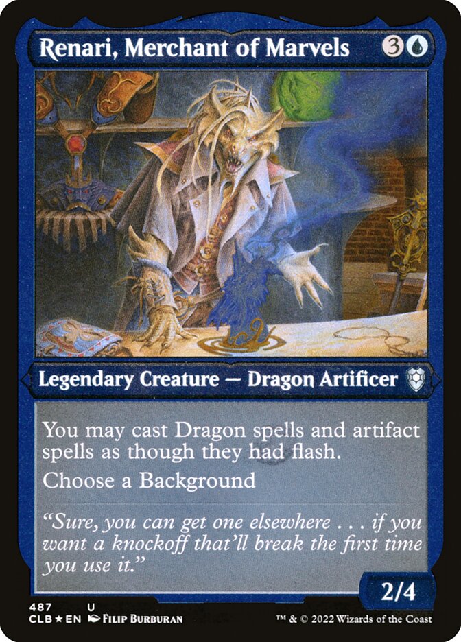 Renari, Merchant of Marvels - Commander Legends #487 Card Front