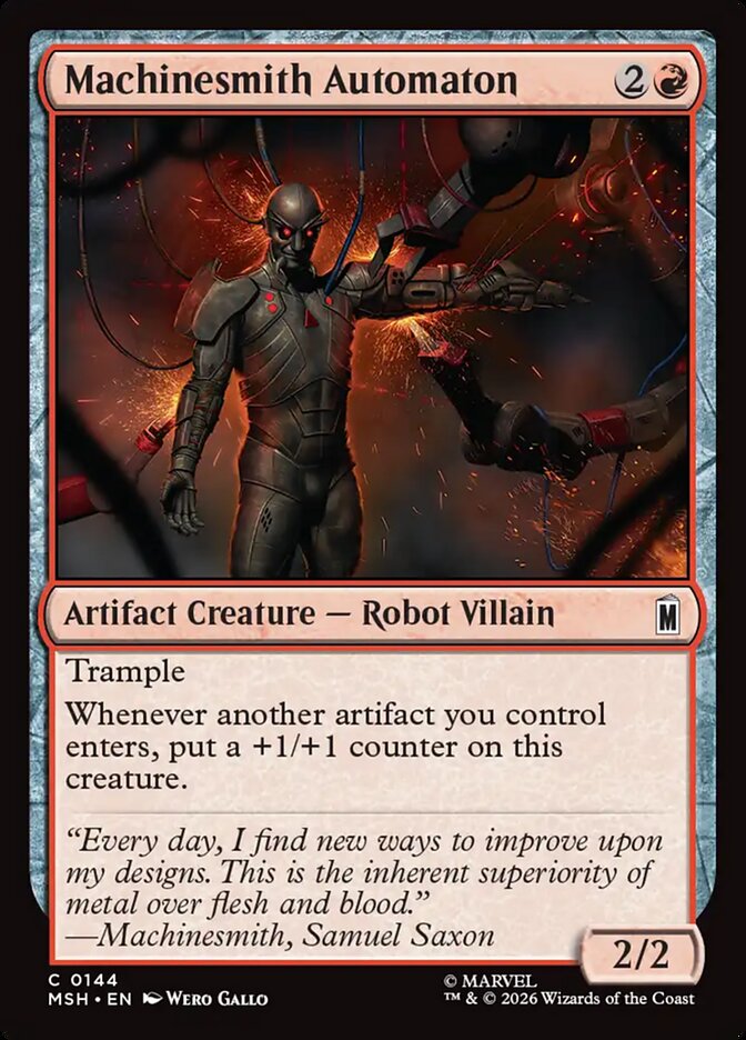 Marvel Superheroes Machinesmith Automaton Card Front