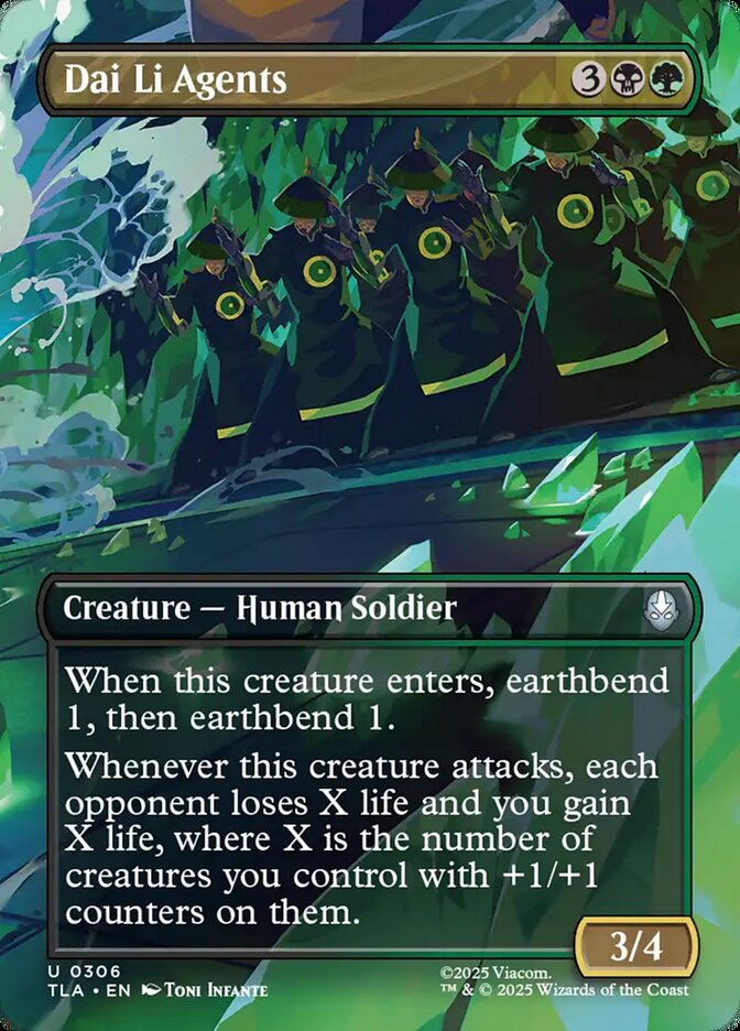 Borderless Dai Li Agents Avatar The Last Airbender #306 MTG Single Card Front