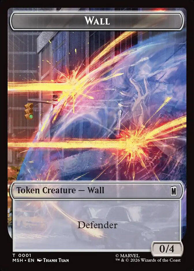 Marvel Superheroes Wall Card Front