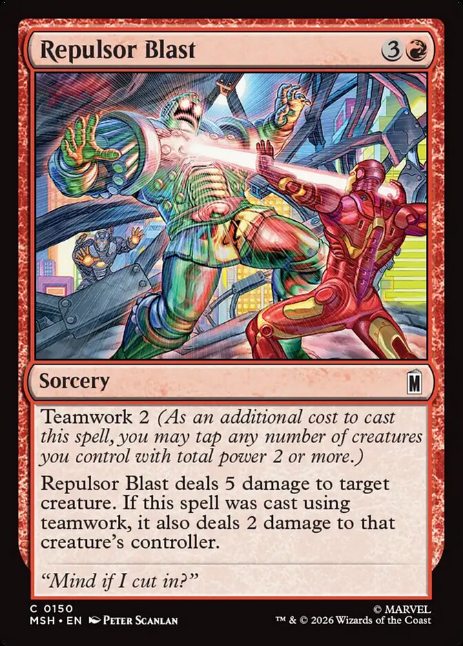 Marvel Superheroes Repulsor Blast Card Front