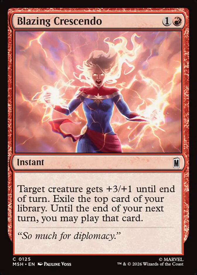 Marvel Superheroes Blazing Crescendo Card Front