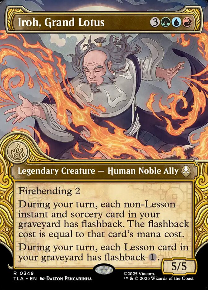 Elemental Frame Iroh, Grand Lotus Avatar The Last Airbender #349 MTG Single Card Front
