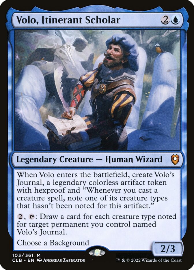 Volo, Itinerant Scholar - Commander Legends #103 Card Front