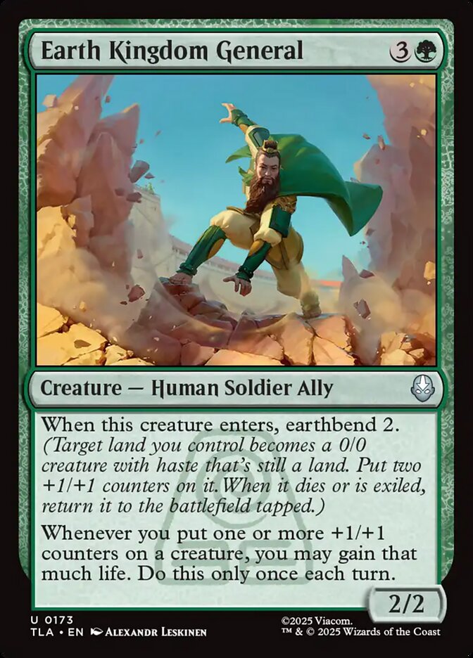 Earth Kingdom General Avatar The Last Airbender #173 MTG Single Card Front
