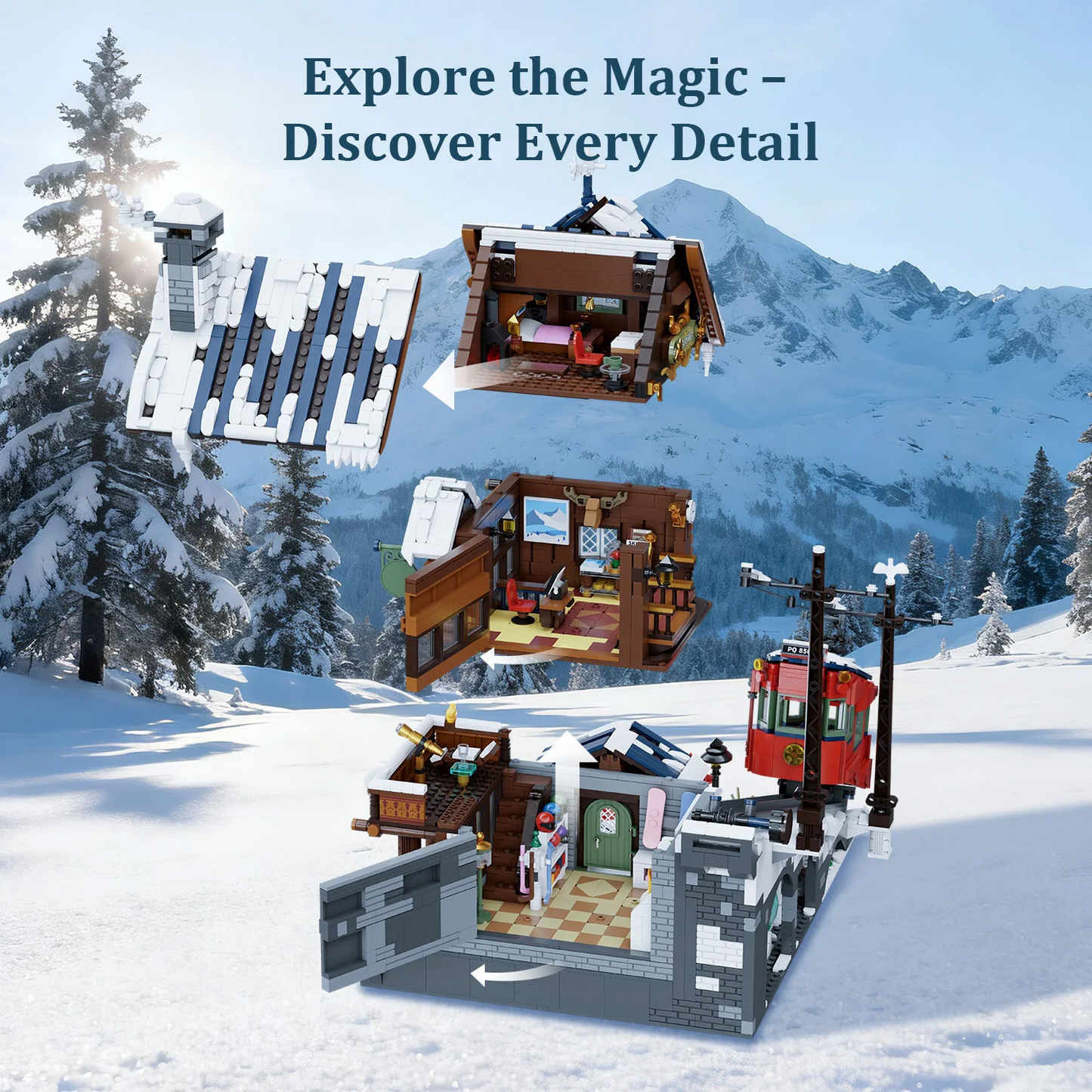Mountain Summit Ski Cabin - Pantasy Brick Kit