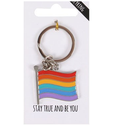 Stay True And Be You Flag keyring.