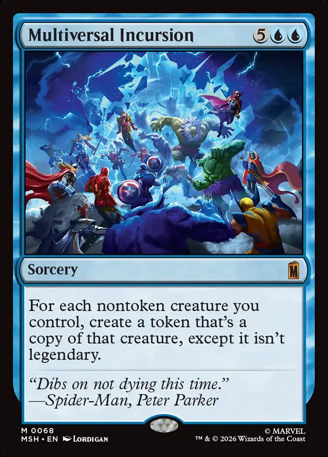 Marvel Superheroes Multiversal Incursion Card Front