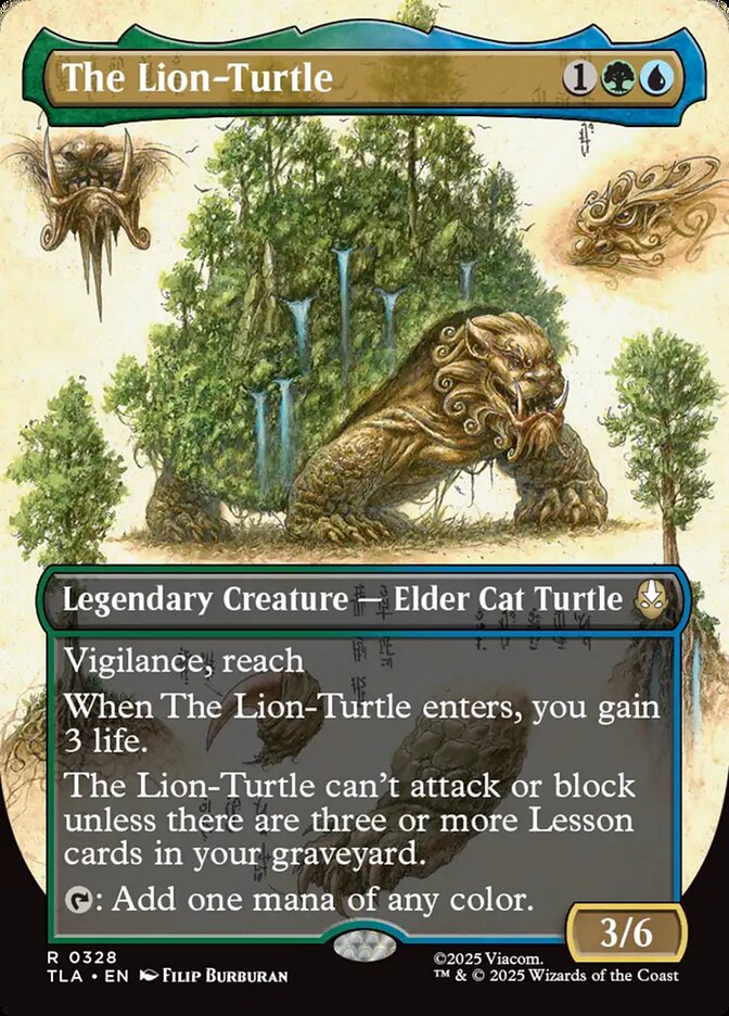 Borderless Field Notes The Lion-Turtle Avatar The Last Airbender #328 MTG Single Card Front