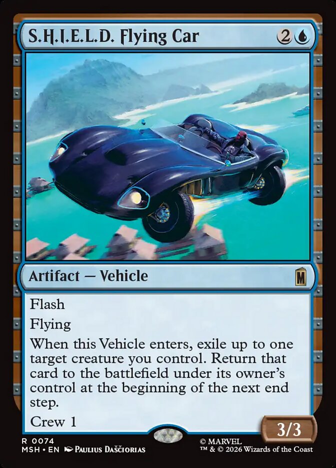Marvel Superheroes S.H.I.E.L.D. Flying Car Card Front