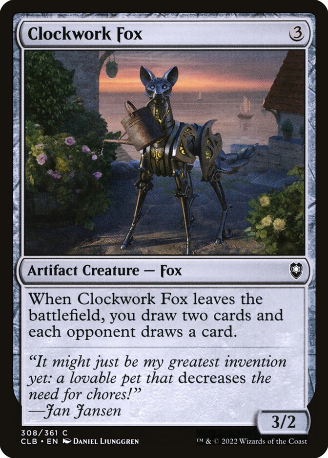 Clockwork Fox - Commander Legends #308 Card Front