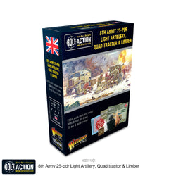 8th Army 25 PDR Light Artillery, Quad & Tractor Bolt Action