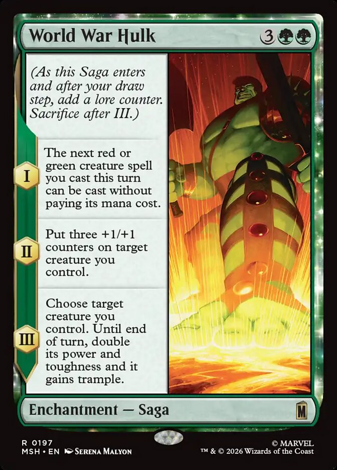 Marvel Superheroes World War Hulk Card Front