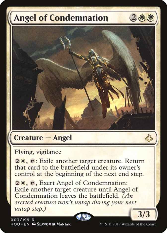 Hour of Devastation Angel of Condemnation #003 Card Front