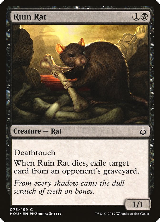 Hour of Devastation Ruin Rat #075 Card Front