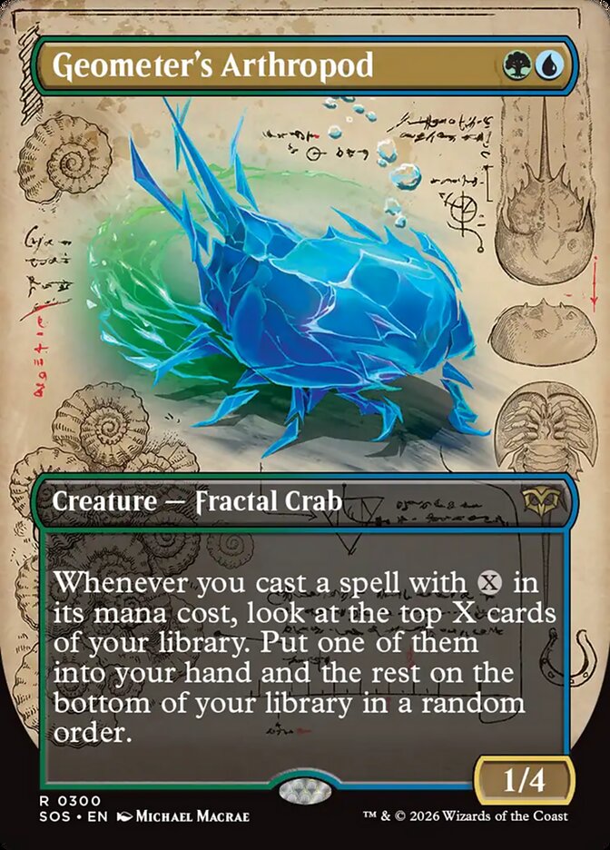 Geometer's Arthropod Secrets of Strixhaven Borderless Field Notes #300Card Front