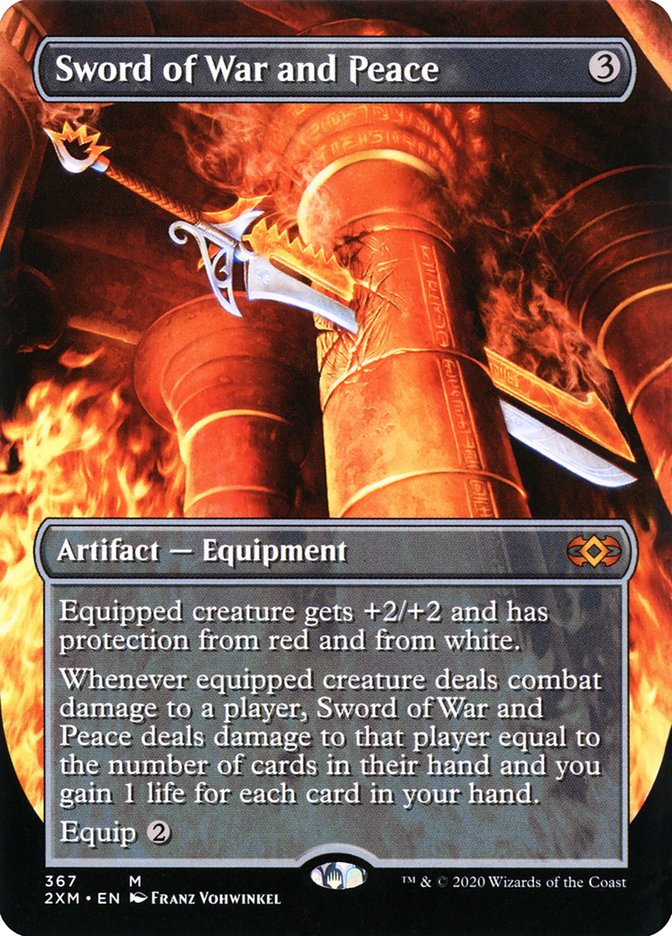 Borderless Sword of War and Peace Double Masters #367 Card Front