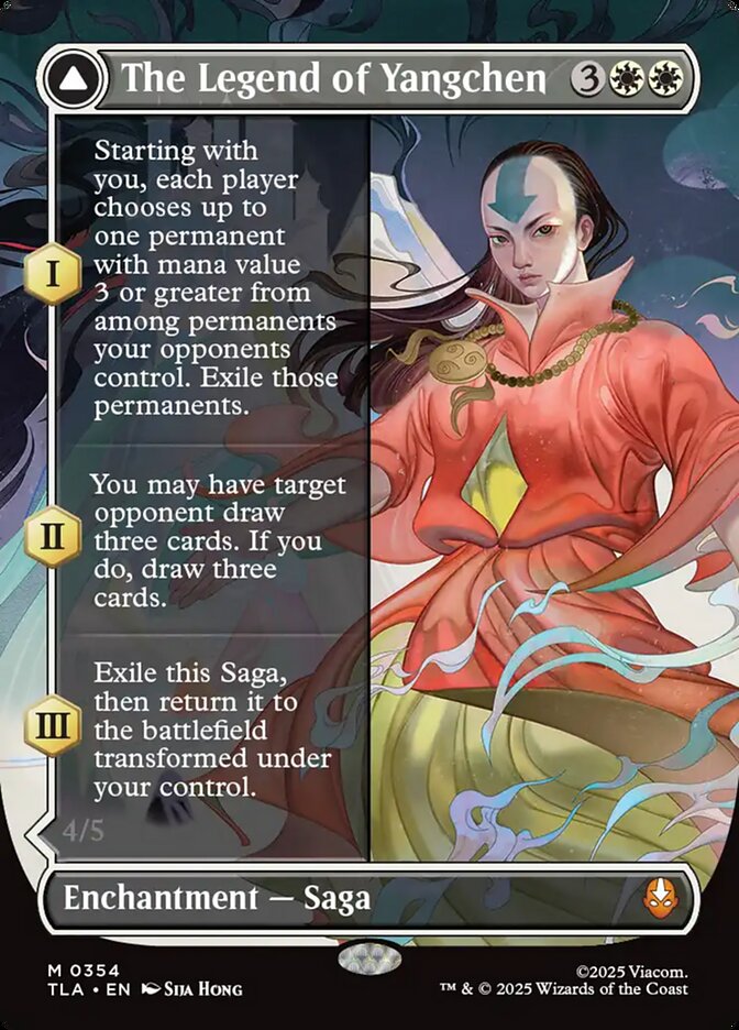 Borderless The Legend of Yangchen // Avatar Yangchen Avatar The Last Airbender #354 MTG Single Card Front