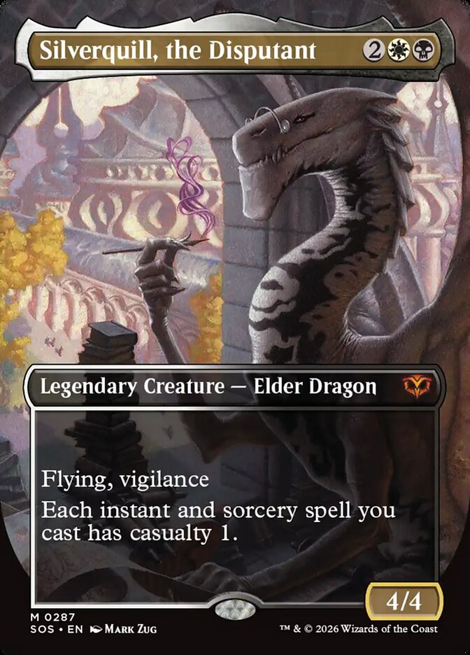 Silverquill, the Disputant Secrets of Strixhaven Borderless #287Card Front