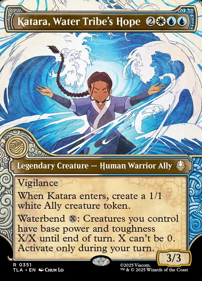 Elemental Frame Katara, Water Tribe's Hope Avatar The Last Airbender #351 MTG Single Card Front