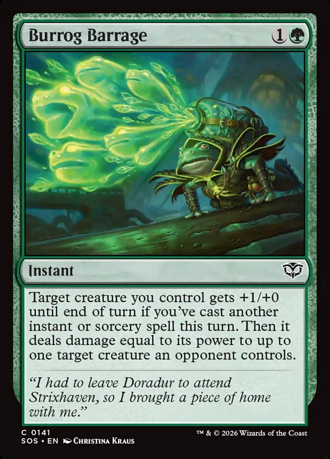 Burrog Barrage Secrets of Strixhaven #141Card Front