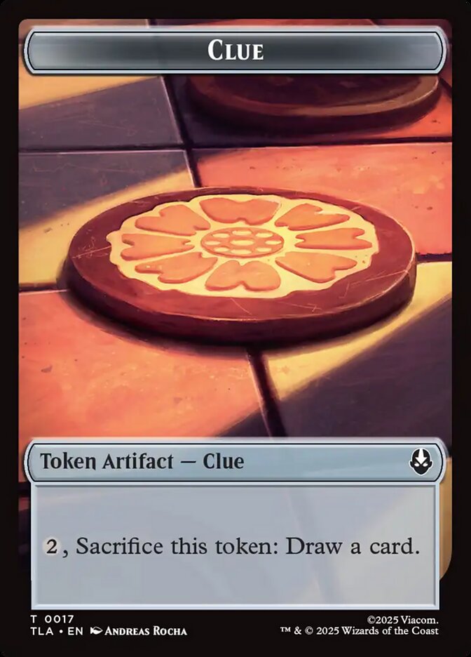 Clue Avatar The Last Airbender Token #017 MTG Single Card Front