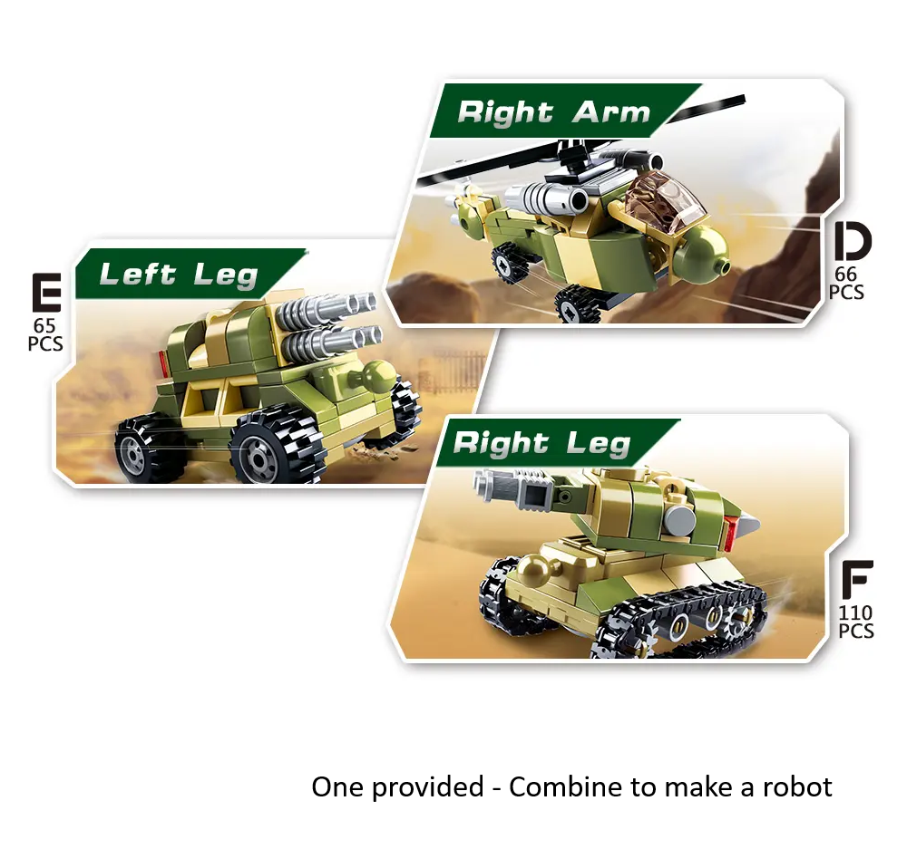 Sluban Army Aircraft 4 | King of Land Force Building Brick Kit
