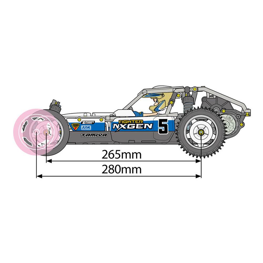 Tamiya Fighter Nxgen DT-04 RC Racer -  1/10 Scale