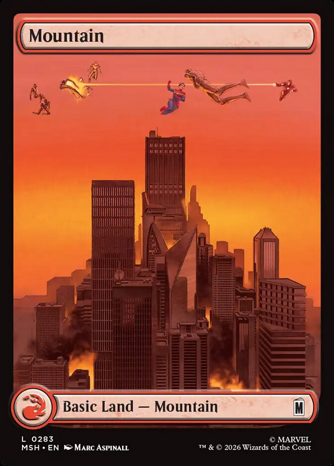Marvel Superheroes Mountain Card Front