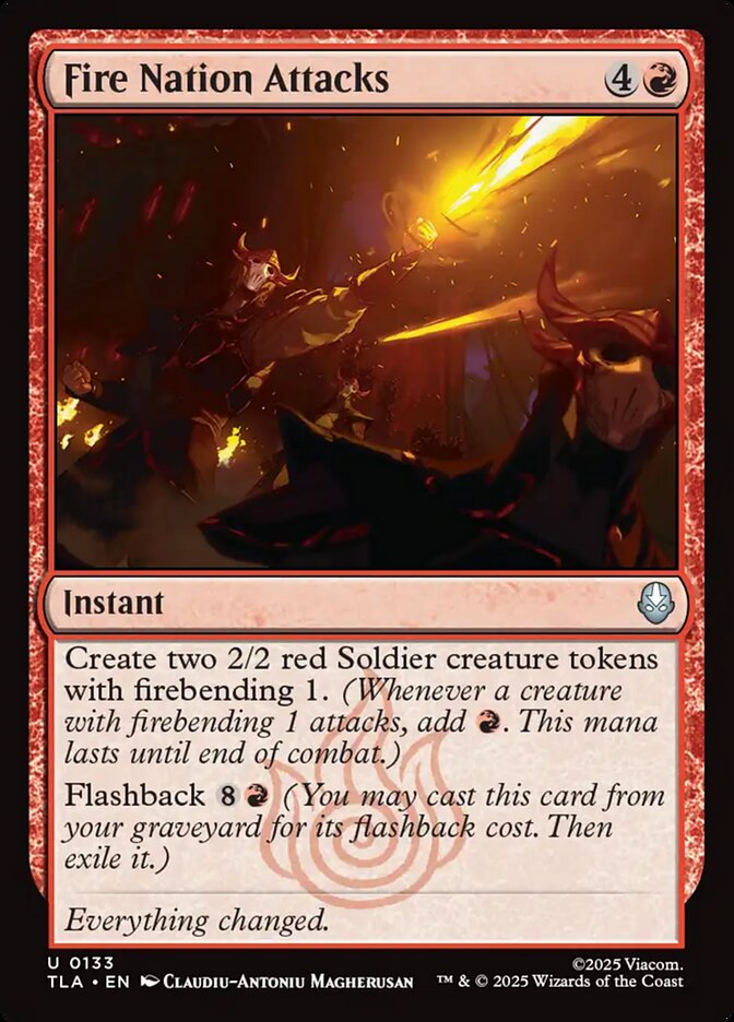 Fire Nation Attacks Avatar The Last Airbender #133 MTG Single Card Front