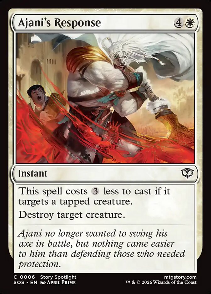 Ajani's Response Secrets of Strixhaven #006Card Front