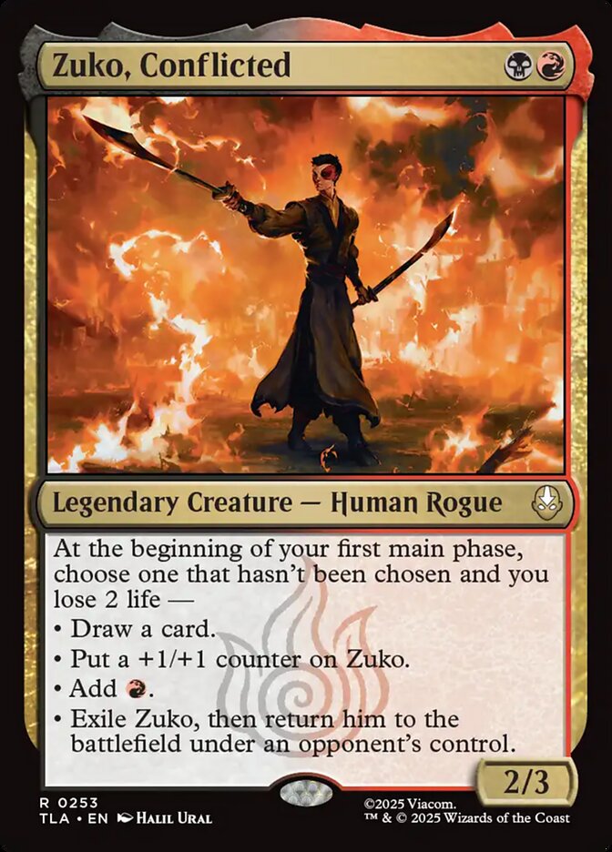 Zuko, Conflicted Avatar The Last Airbender #253 MTG Single Card Front