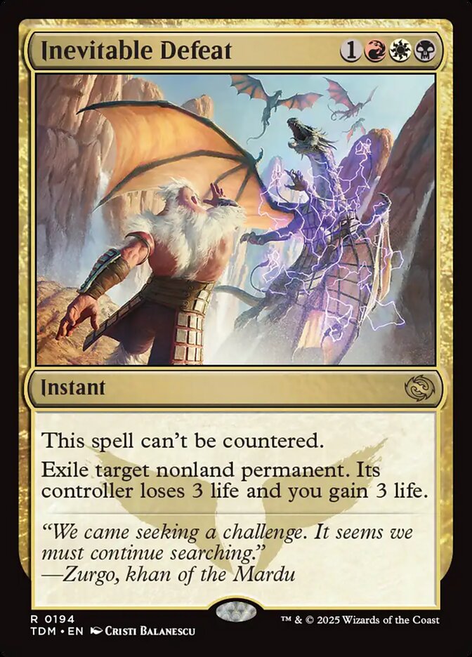 Inevitable Defeat Tarkir Dragonstorm #194