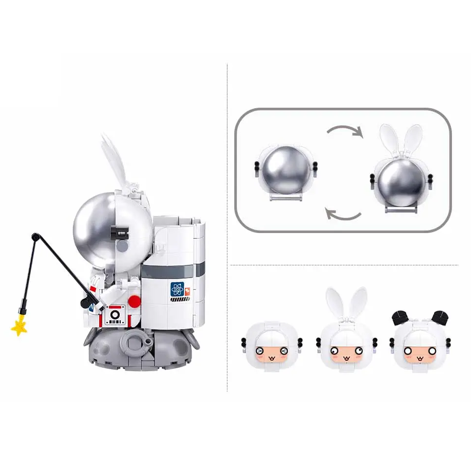 Sluban Maro Astronaut Life Brush Pot - PLEYERID Building Brick Kit