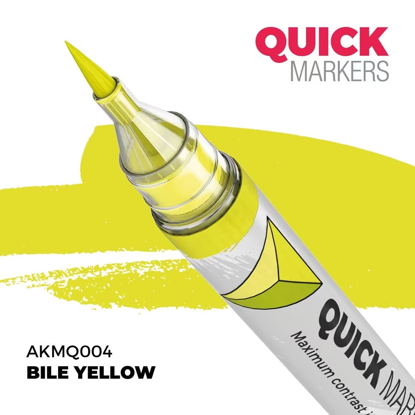 Quick Markers yellow marker with a yellow stroke on a white background