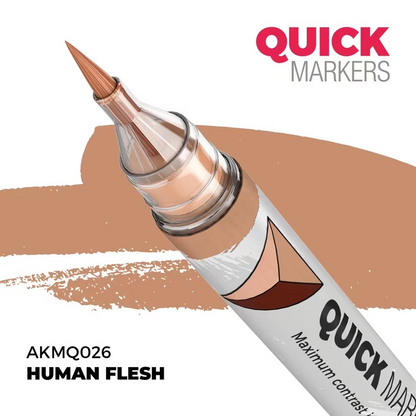 Quick Markers marker with 'Human Flesh' color on a white background