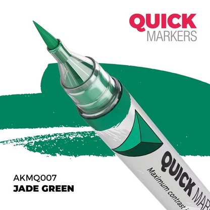 Jade green marker with 'Quick Markers' branding on a white background