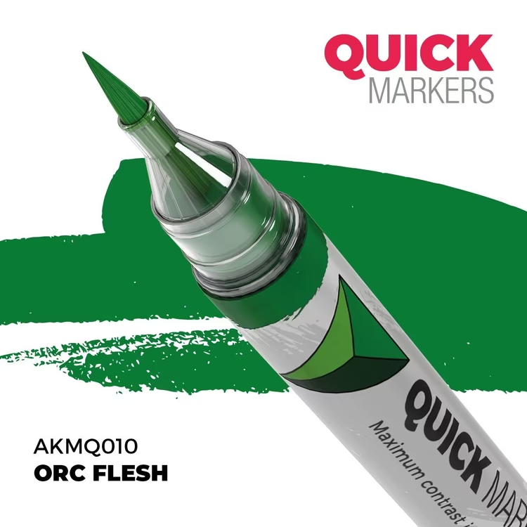 Green marker with 'Quick Markers' branding on a white background