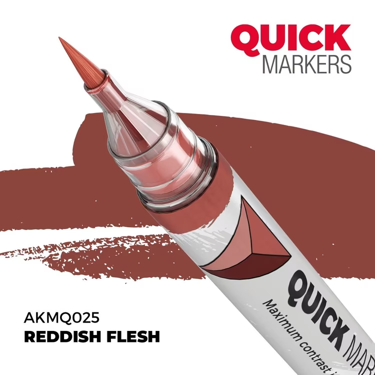 Quick Markers reddish flesh marker with color swatch on a white background